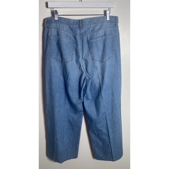 L’AGENCE Alicent High Rise Wide‎ Leg Jeans Havana Blue Wash Size 30 Made In USA - Picture 8 of 16